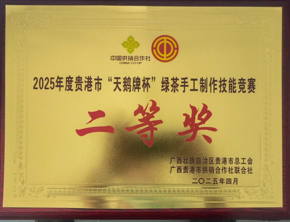 2025年“天鹅牌杯”绿茶手工制作技能竞赛——二等奖